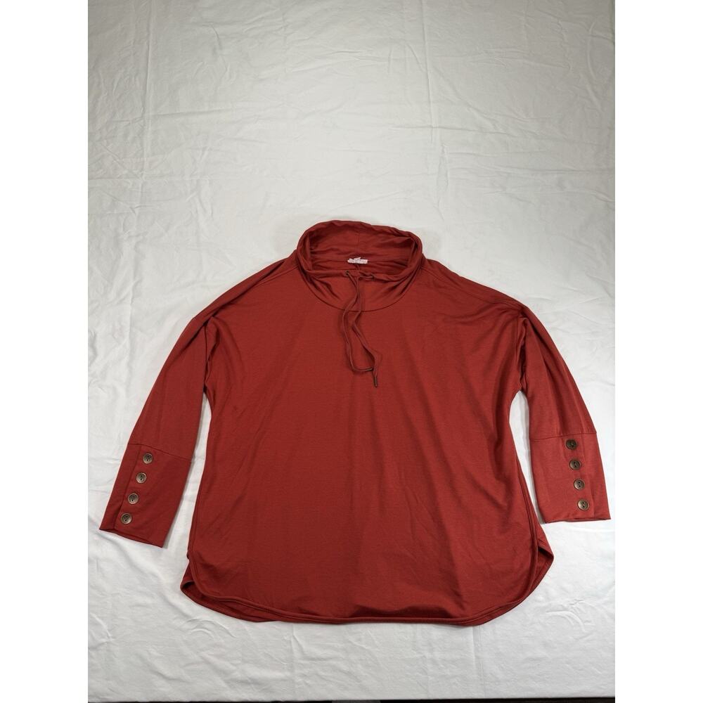Westbound‎ Women's Red Top Soft Touch Jersey 3/4 Sleeve Size 3x